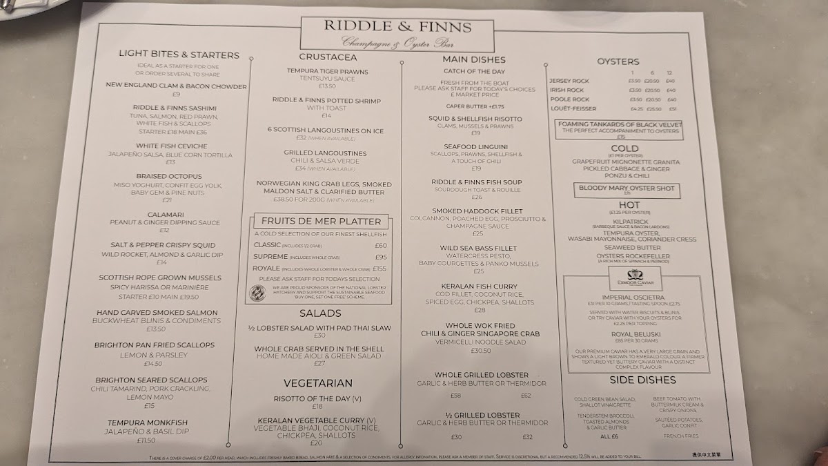 Menu Riddle & Finns The Lanes-10