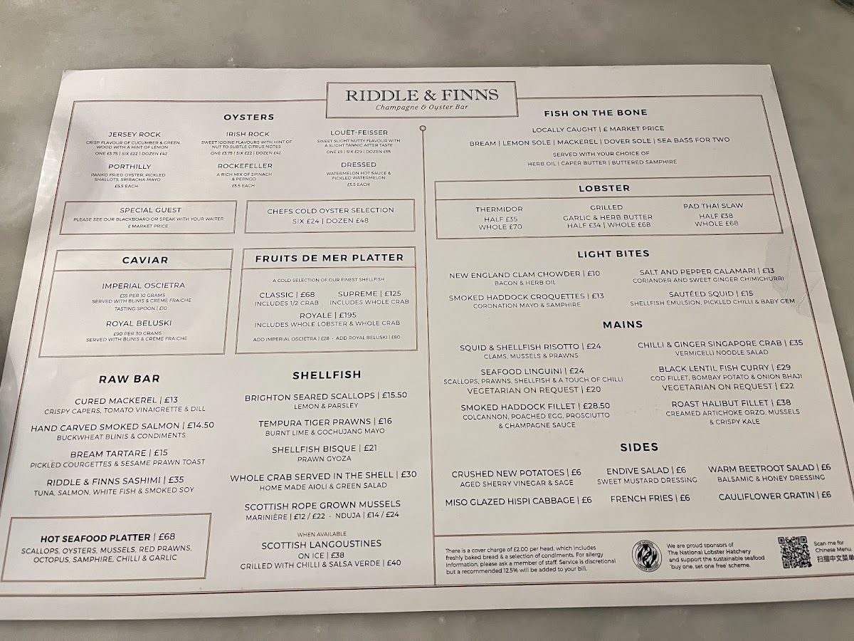 Menu Riddle & Finns The Lanes-5