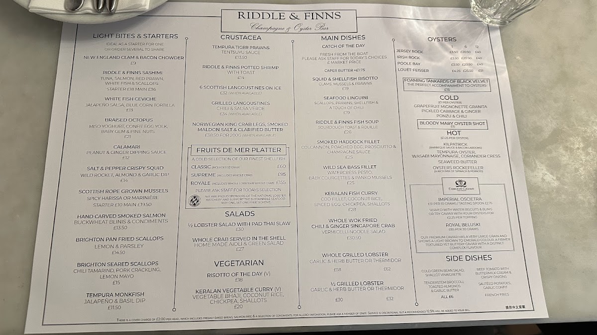 Menu Riddle & Finns The Lanes-6